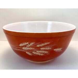 Vintage Pyrex 403 Autumn Harvest Wheat Mixing Nesting Bowl 2.5 L Liter Quart USA